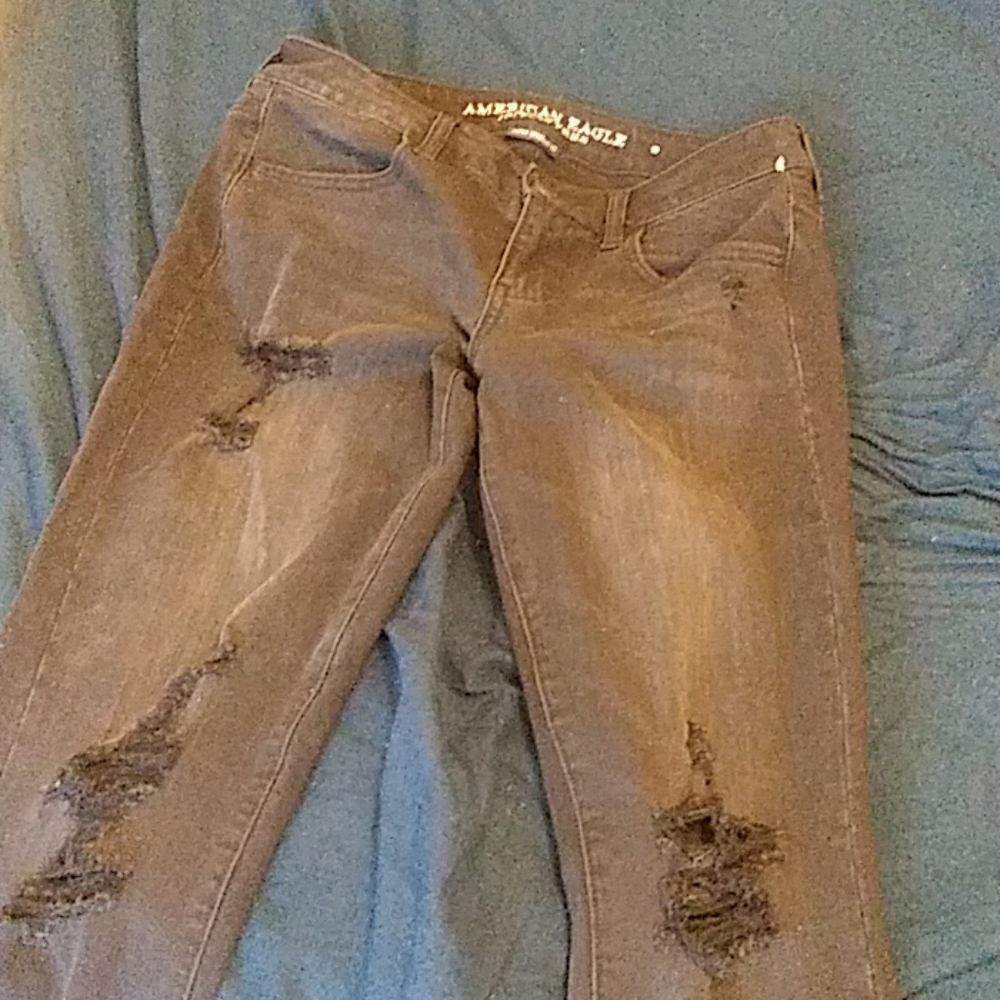 Black jeggings mid rise
